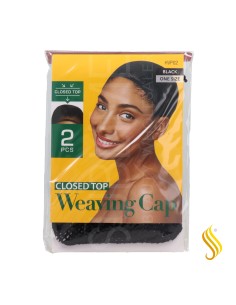 Red Kiss Mesh Weaving Cap Closed top 2 Piezas Pack Capa De Cabello